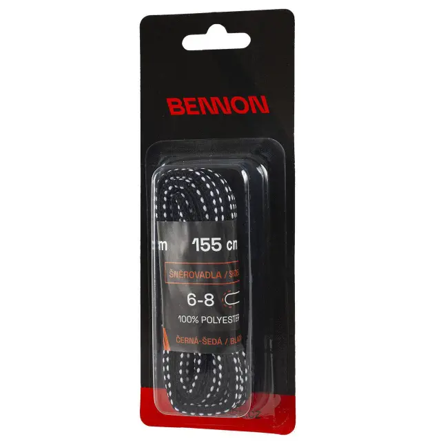 Κορδόνια παπουτσιών Bennon black-grey 155εκ. 2