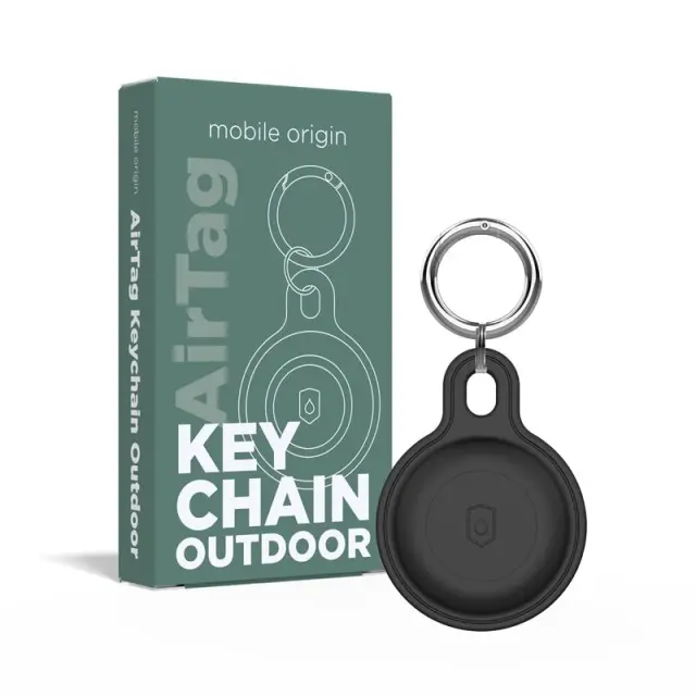 Mobile Origin Airtag Outdoor KeyChain, black