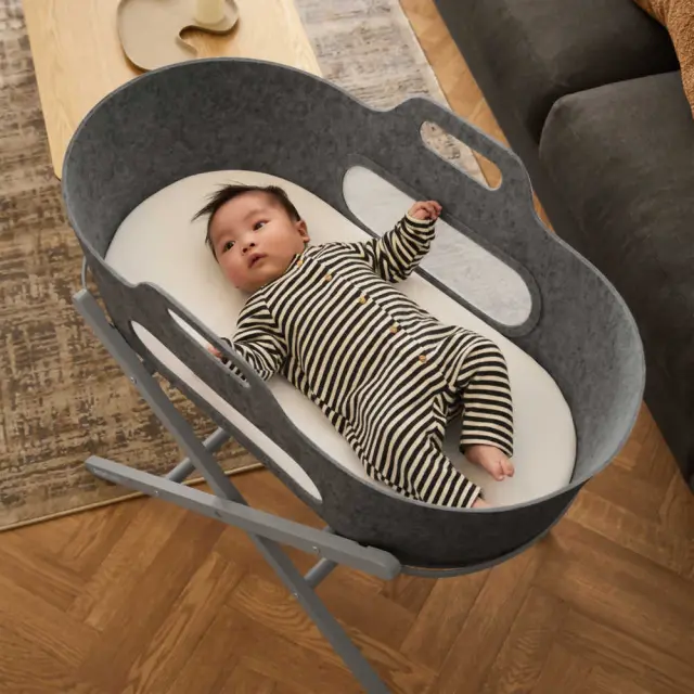 SNUZ ΚΑΛΑΘΟΥΝΑ SNUZBASKIT DARK GREY & ΞΥΛΙΝΗ ΒΑΣΗ DOVE 3