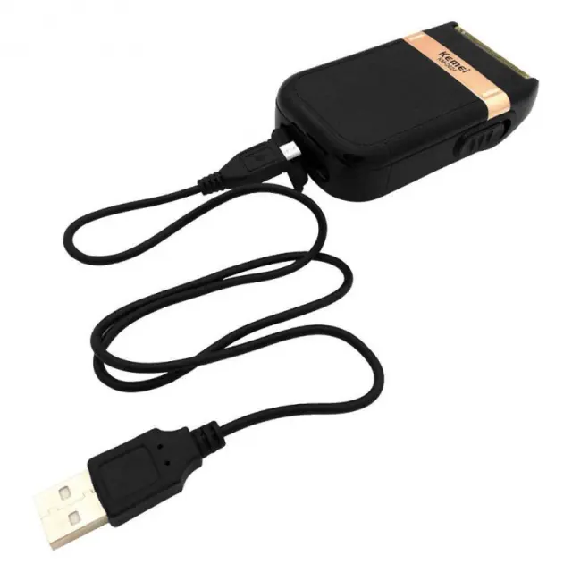 Φορητή αδιάβροχη ξυριστική μηχανή USB - Kemei KM-2024 2