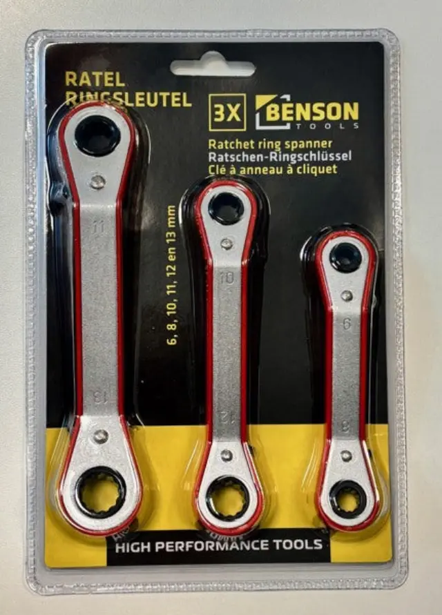 Ratchet ring spanner 3 pieces