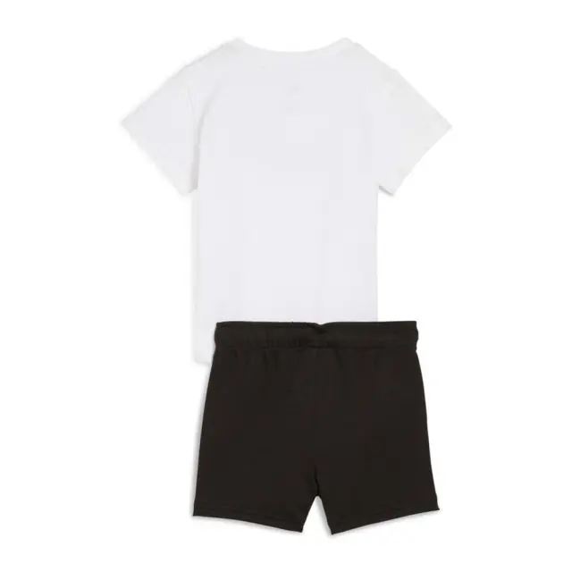 Puma Infant's Minicats Essentials Tee and Shorts Set Άσπρο - Μαύρο 686285-02 (Puma) 2