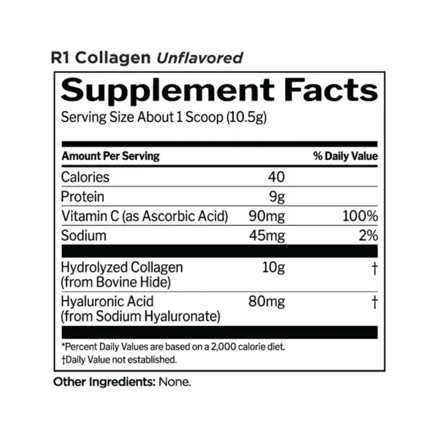 Rule1 Collagen Peptides Unflavored, 520 g 2