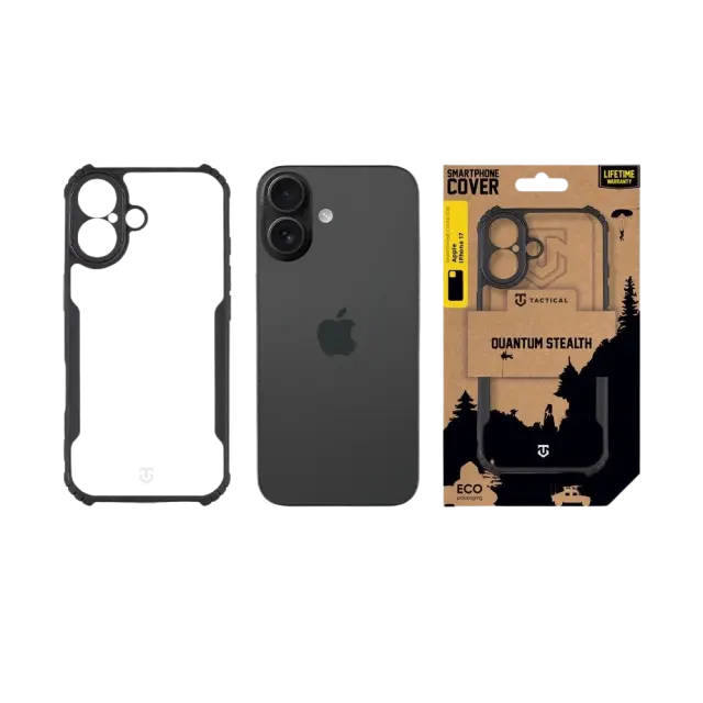Tactical Quantum Stealth Cover for Apple iPhone 17 Clear/Black 3