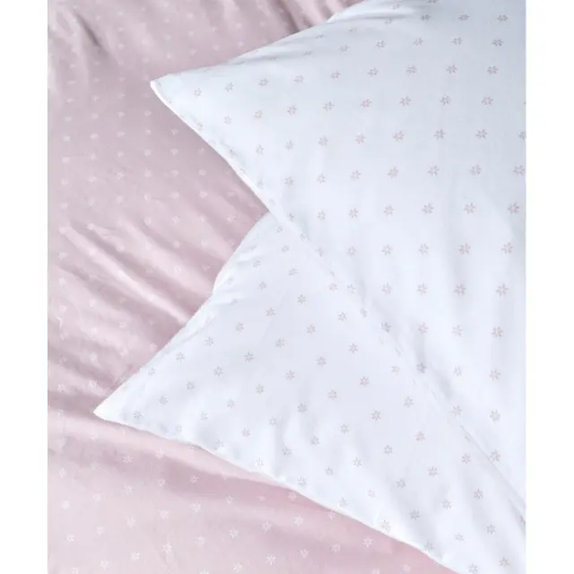 Σετ Μαξιλαροθήκες 2 Τεμαχίων Kentia Mary 14A White-Baby Pink 50X70 2