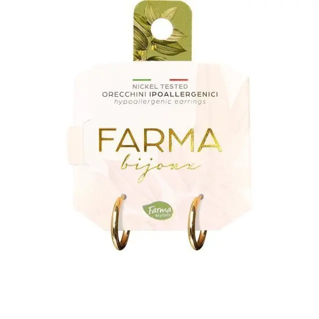 FARMA BIJOUX Υποαλλεργικά Σκουλαρίκια Μικροί Κρίκοι Επιχρυσωμένοι 8mm 1 ζευγάρι