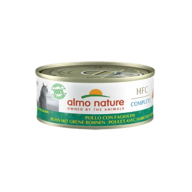 Almo Nature Cat Adult HFC Complete Κονσέρβα Κοτόπουλο & Πράσινα Φασόλια 70gr Μονόχρωμο