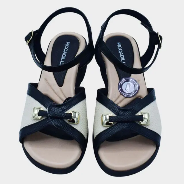Πλατφόρμες Picadilly Comfort 540377-1 Ασπρο/Μαύρο - 39 3