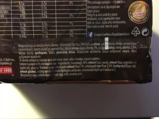 Παπαδοπούλου Cream Crackers Σίκαλης 165 gr 2