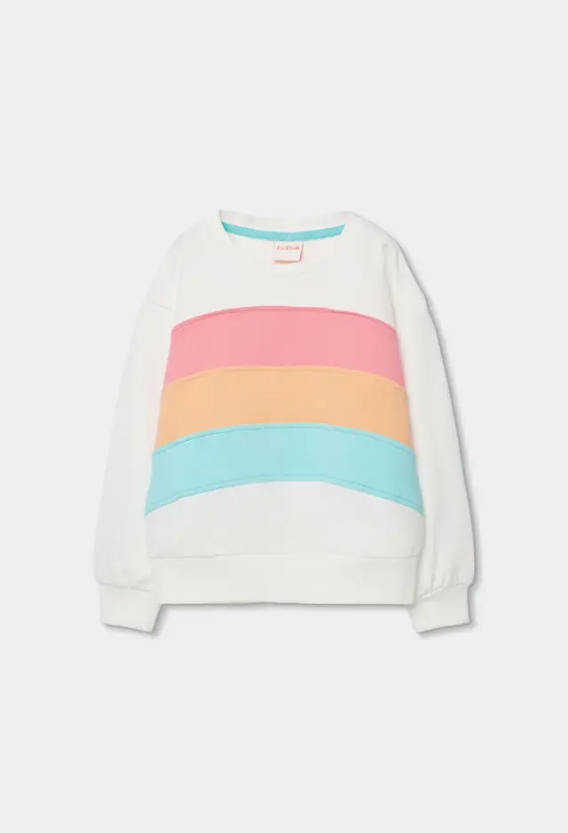 Boboli fleece sweatπουκάμισο with stripes για κορίτσι 333021-1111