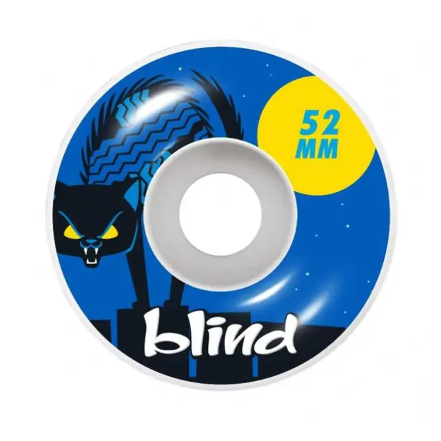 Blind Blue Wheels Nine Lives - Λευκά/Μπλε ροδάκια 52mm