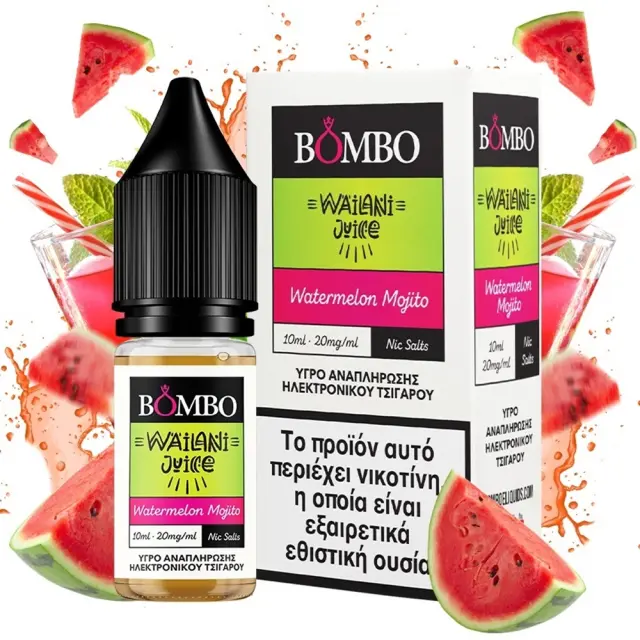 Bombo Wailani Juice Watermelon Mojito 10ml 20mg Nic Salts