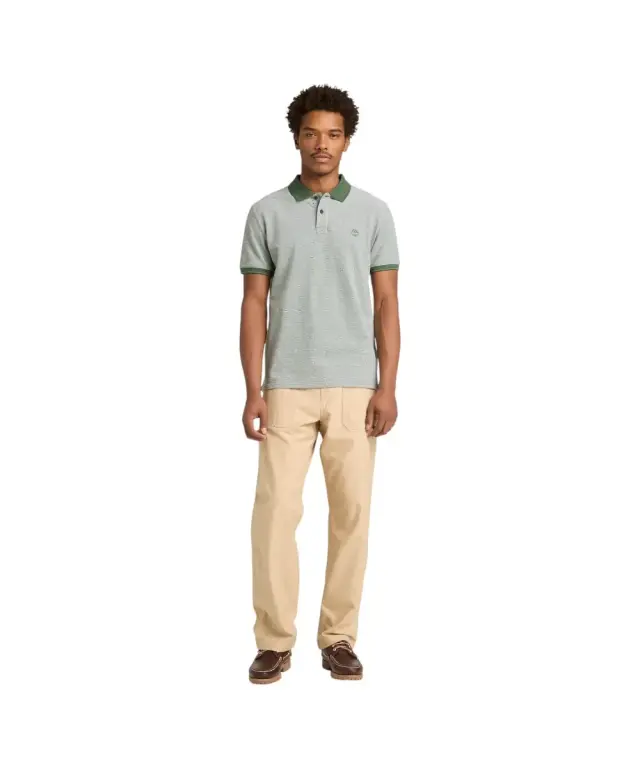Timberland - Ανδρικό T-shirt Polo Oyster River Oxford Regular Fit TB0A2EC2-A6X Πράσινο - S 2