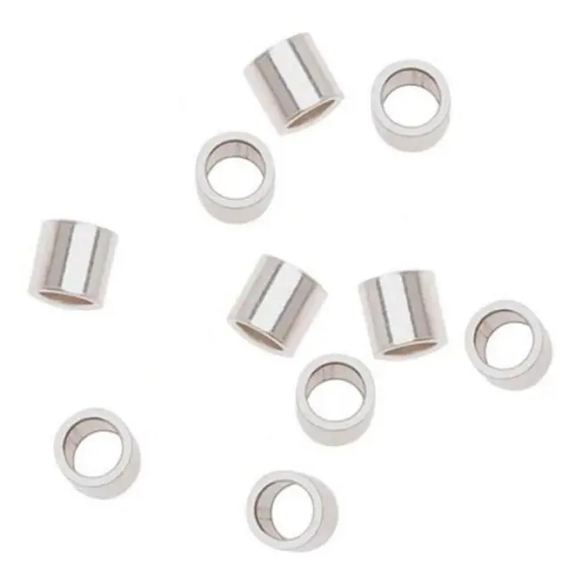 Στοπάκια Κυλινδρικά - 2x2mm - 925° Sterling Silver - 10τεμ