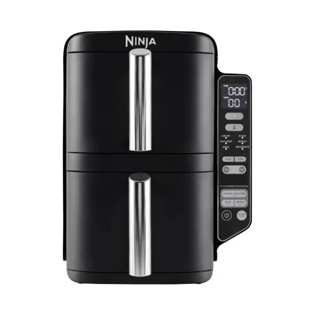 Ninja Stack Air Fryer με Wi-Fi & Διπλό Αποσπώμενο Κάδο 7.6lt Μαύρο