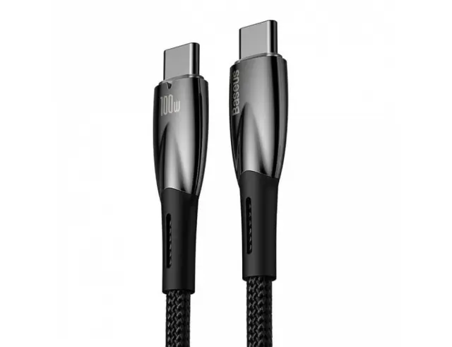 Καλώδιο Baseus USB-C σε USB-C Glimmer Series - 100W - 1m - Μαύρο CADH000701 3
