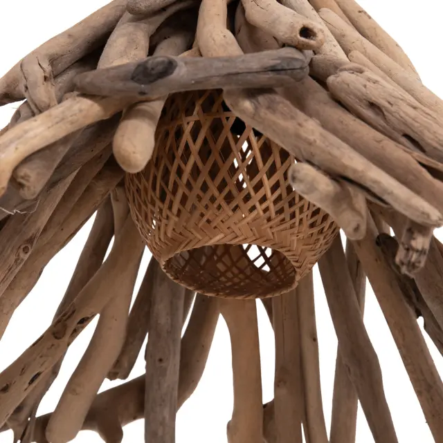Φωτιστικό οροφής κρεμαστό Treit Driftwood σε φυσικό 48x54x52-73 εκ 3
