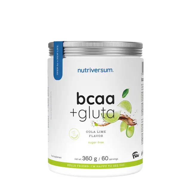 Nutriversum BCAA + GLUTA Sugar Free Lime Cola, 360 g