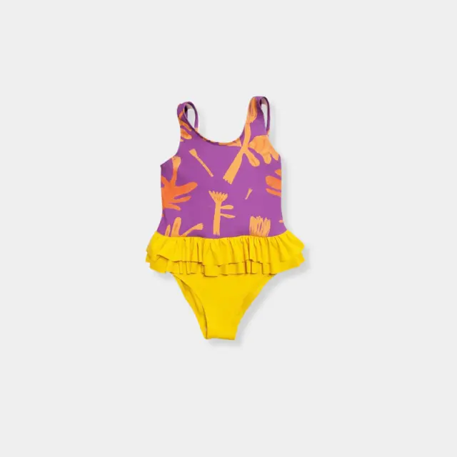 Teeter Totter Purple Bloom Ioanna Παιδικό Ολόσωμο Μαγιό Για Κορίτσι UPF50+ - 2 - 4 ετών