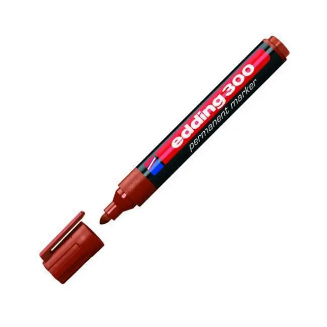 Εdding 300 Μαρκαδόρος Πλαστικός Ανεξίτηλος Καφέ 3mm