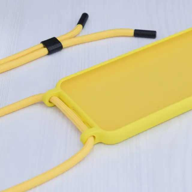 Techsuit® Crossbody Back Cover Προστατευτική Θήλη Σιλικόνης για Samsung Galaxy S23 Plus- Yellow 3
