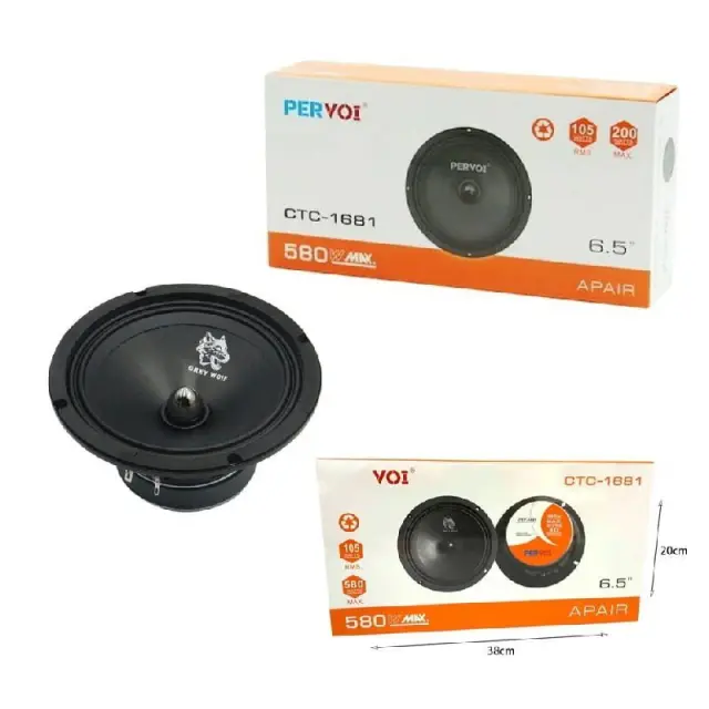 PerVoi Σετ Ηχείο Αυτοκινήτου 6.5" με 105W RMS CTC-1681- Drive speaker z891002 3
