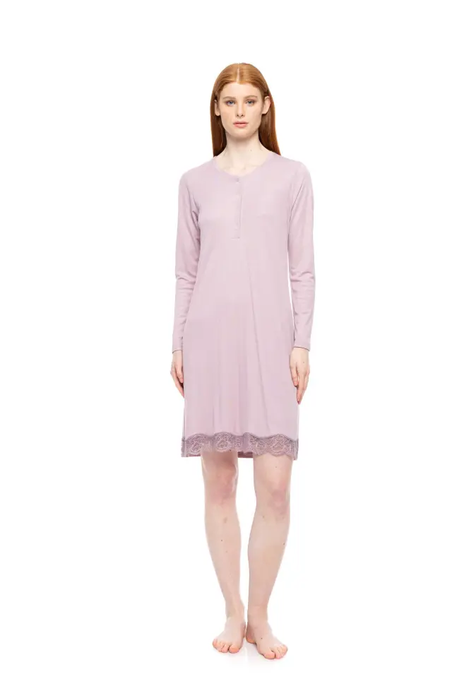WN-1505 - Champagne - NIGHTGOWN BAMBOO SOLID - S