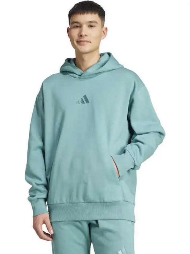 adidas All Szn Φούτερ με Κουκούλα Πρασινο - M