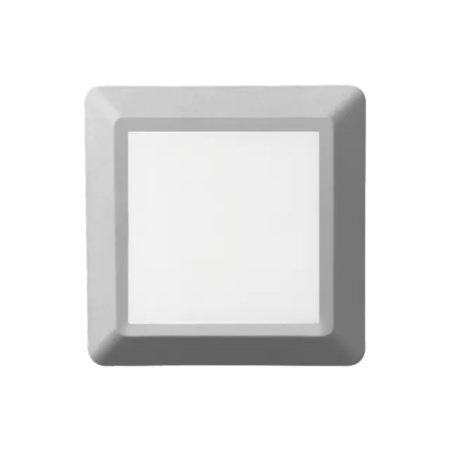LED WALL SQUARE LUMINAIRE GREY 230V AC IP65 4W 3000K 270LM RA80 / SLIM51N