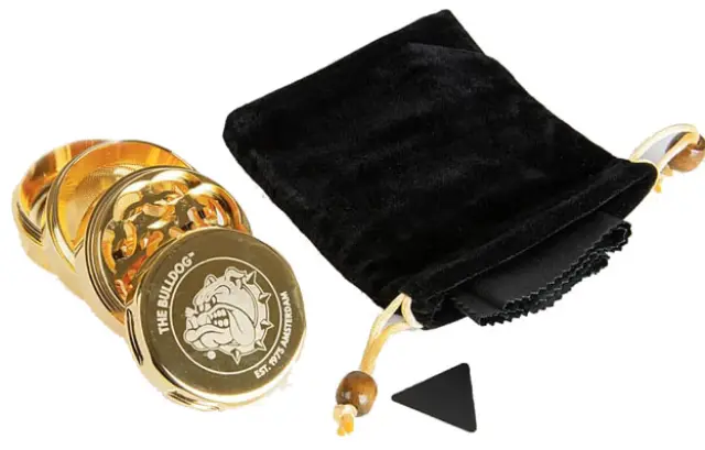 The Bulldog Amsterdam Grinder Τρίφτης Καπνού Πολυτελείας από Χρυσό 24 Καρατίων (Real Gold) 55mm- 4 Parts 2