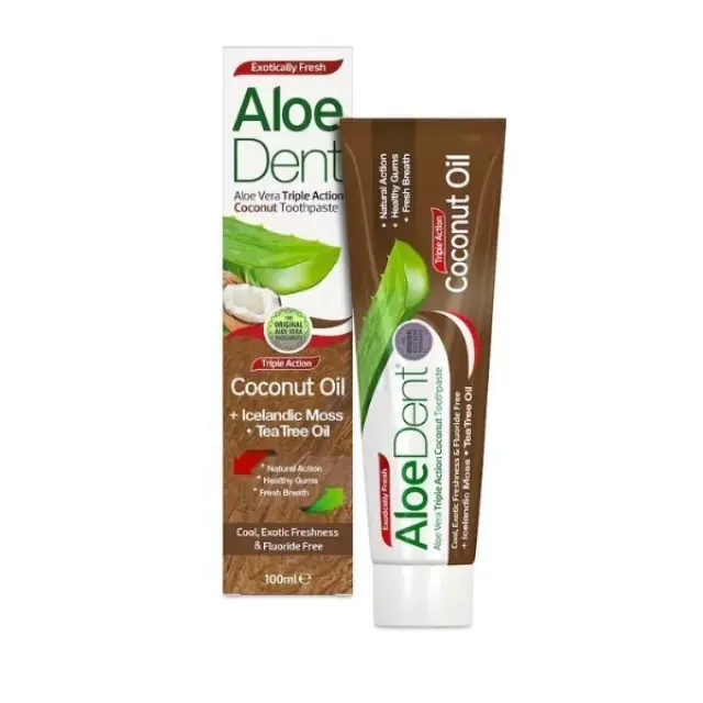 Oδοντόκρεμα Coconut Oil Aloedent Optima Fluoride , sls free /100ml