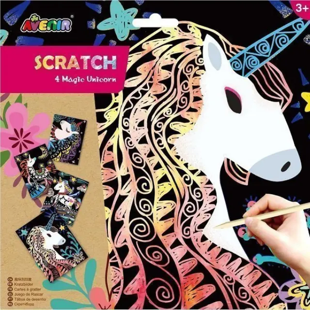 Avenir Ζωγραφική Scratch 4 Magic - Πορτρέτα Μονόκερων
