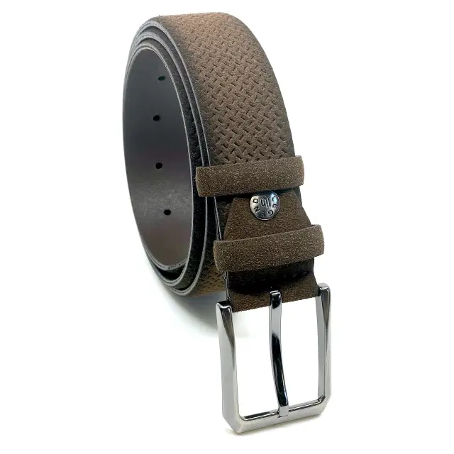 Καφέ Ζώνη P.U. Leather Τύπου Suede 3,5 cm - 110cm 3