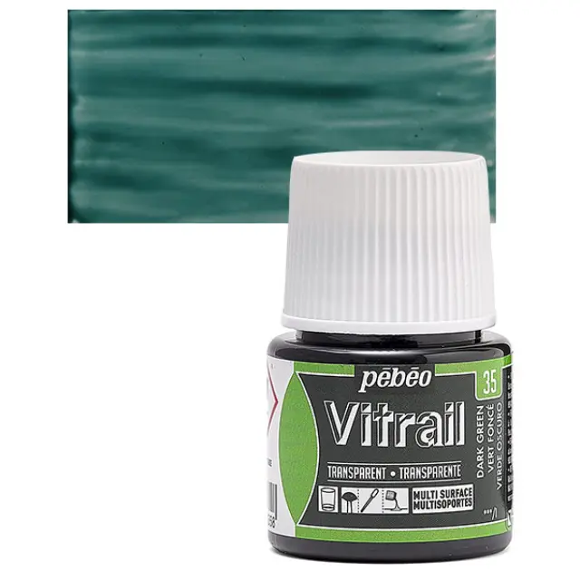 Pebeo Vitrail Διάφανο Σμάλτο - 35 Dark Green - 45ml