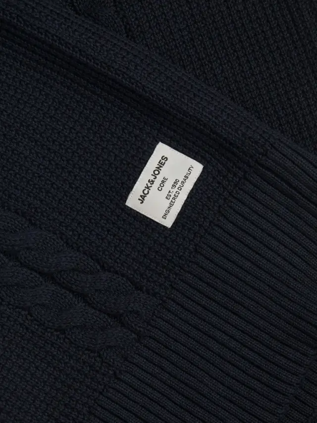 JCOGRID CABLE KNIT ROLL NECK navy blazer 2