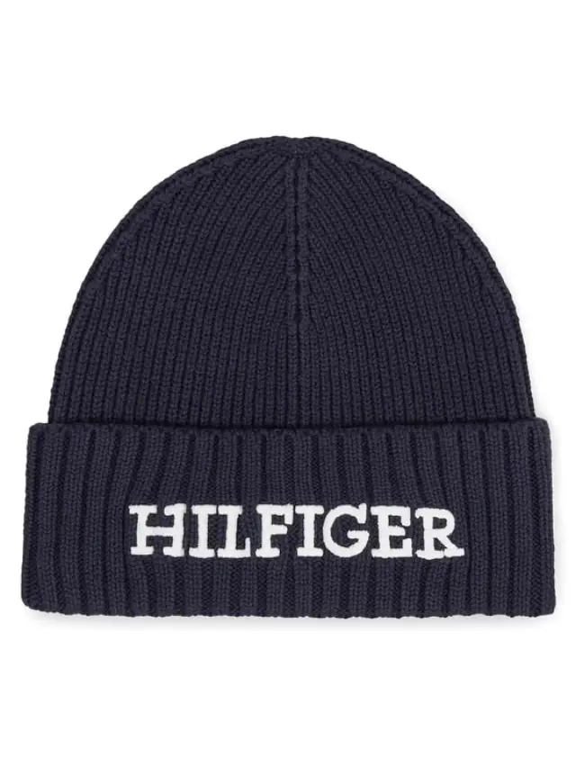 Tommy Hilfiger Σκούφος Monotype Beanie Σκούρο Μπλε