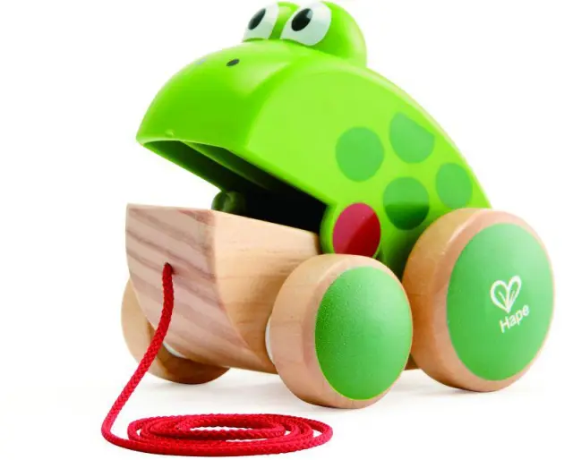 Hape Push & Pull Frog Pull Along Βόλτα Με Το Βατραχάκι