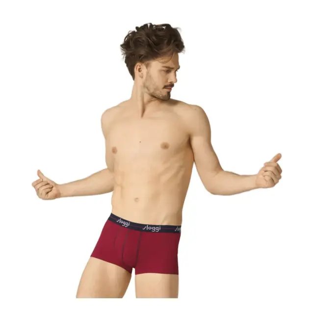 Sloggi Ανδρικό Boxer Start Hipster Box - Διπλό Πακέτο, Χρώμα Σκούρο Μπλε-Κόκκινο - S 2