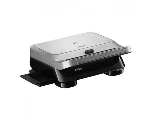 Τοστιέρα - Γκριλιέρα - Βαφλιέρα 3 σε 1 Braun SnackMaker 5 SM5038 με 3 σετ πλάκες, ισχύ 800W και χωρητικότητα 2 τοστ - SilverSM5038 3
