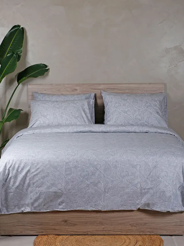 Παπλωματοθήκη Cotton Feelings 2040 Grey Υπέρδιπλη (230x250) Sunshine