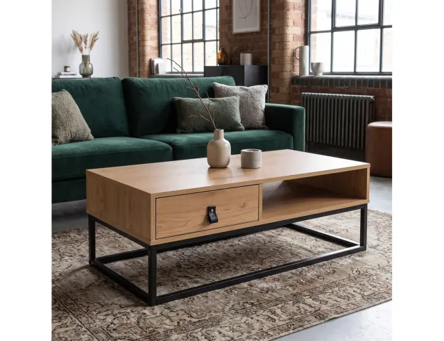 Τραπεζάκι Σαλονιού Abbott Home Deco Factory με διαστάσεις 100x50x36cm HD6624