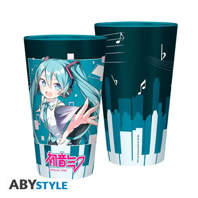 Ποτήρι γυάλινο HATSUNE MIKU - Large Glass - 400ml - Musical City ABYVER291