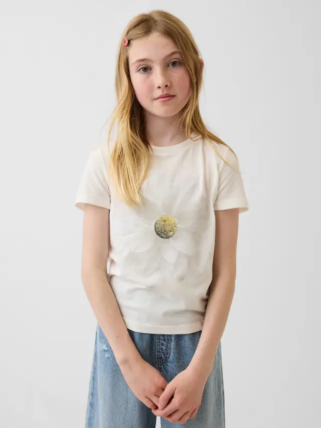 Παιδική Graphic Μπλούζα Floral new off white