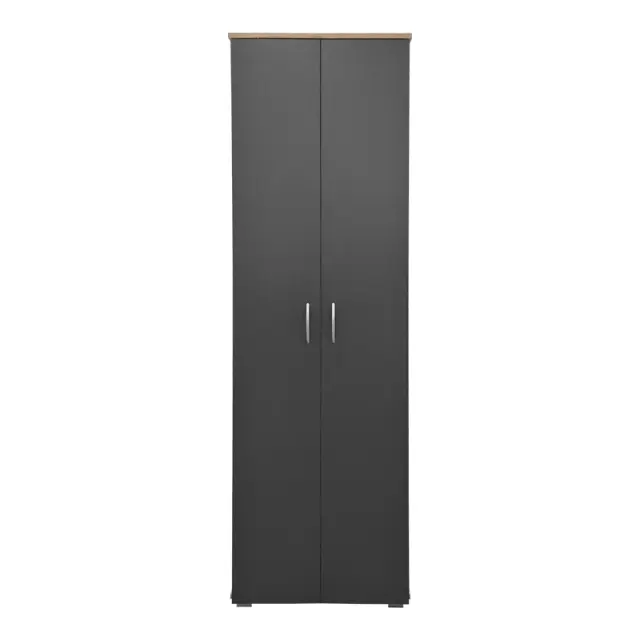Παπουτσοθήκη-Ντουλάπα Racka pakoworld sonoma-ανθρακί 58x34x186εκ 3