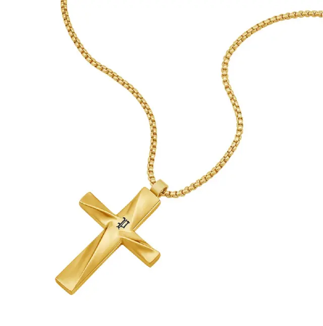 POLICE J Contorto Gold Stainless Steel Necklace PEAGN0081705