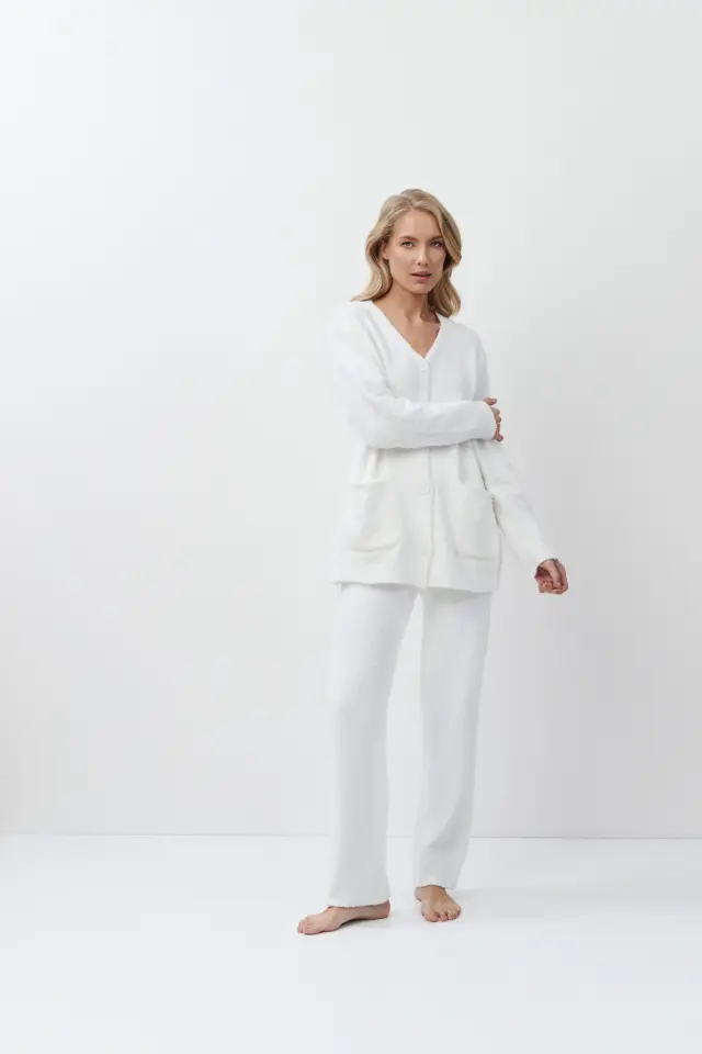 Aruelle Keyla Set Soft Φλις Σετ Κουμπωτό Λευκό