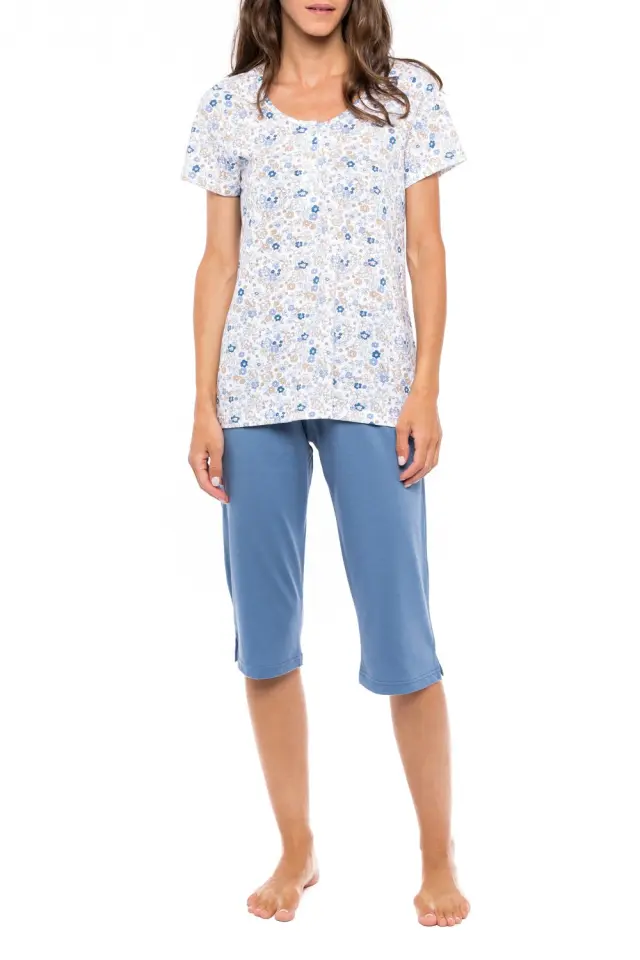 S1159 - Type - PYJAMAS CAPRI BLUE FLOWER