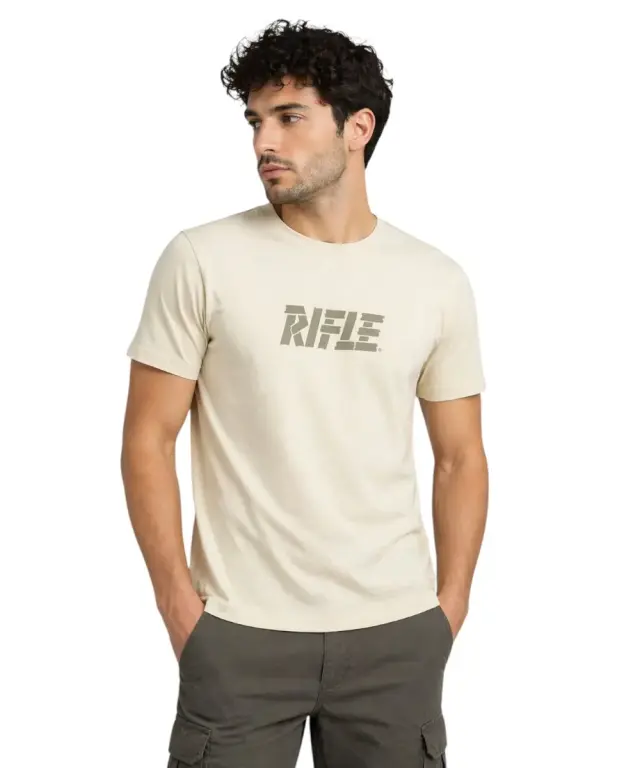Rifle - Ανδρικό T-shirt RFT001-SABBIA Μπεζ - 3XL