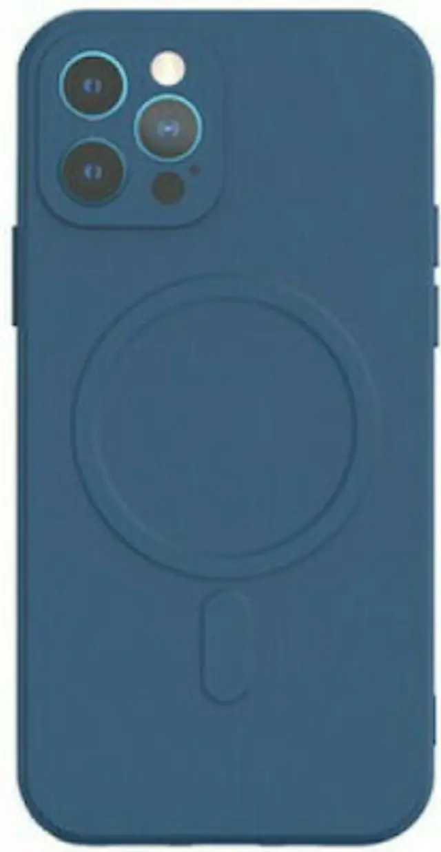 Θήκη Real Smooth Silicone Magsafe Apple iPhone 13 Pro Max (6.7") Navy Blue