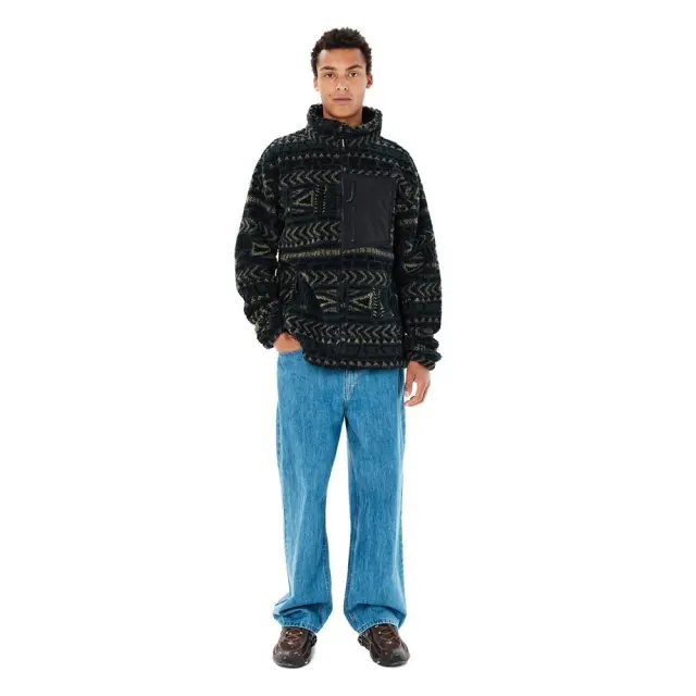 Emerson Men's Full Zip Sherpa (262.EM290.429-PR625 FOREST TEAL) - Μαύρο-Λαδί 2